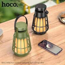 HOCO BS61 Wireless Horn BT Speaker With Light For Outdoor Camping Wild Fun - Army Green - View 4