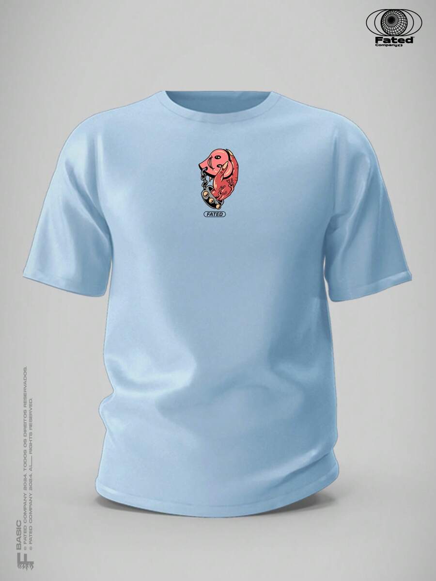 Men T-Shirts - 淺藍色 - 查看 1