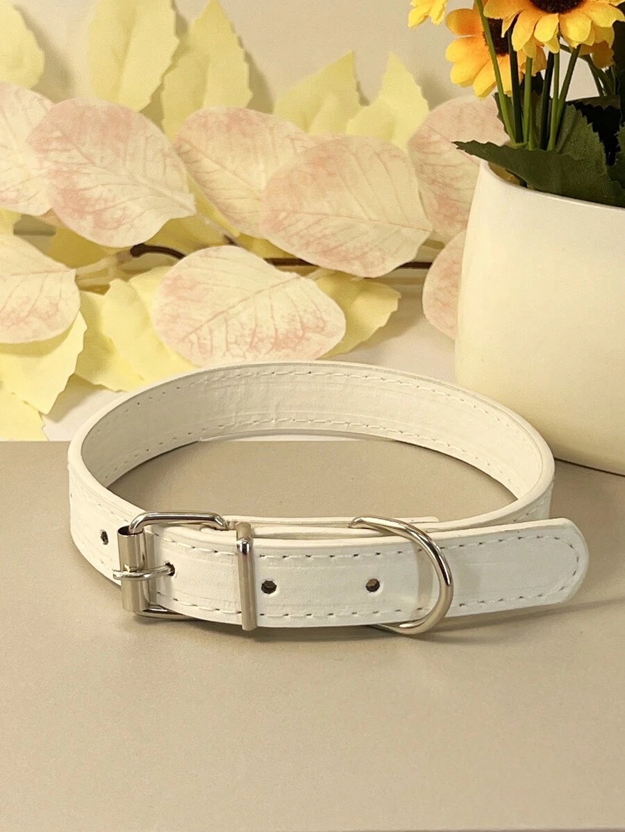 Pet Supplies: Punk Style Pu Leather Multi-Color Dog Collar For Small And Medium Dogs - White - View 1