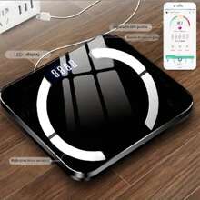 1 Pc Rechargeable Lithium Battery Intelligent Weight Scale, Intelligent Digital Weighing Machine With Body Fat BMI Measurement Function, Body Composition Analyzer For Home Bathrooms - White - View 5