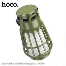 HOCO BS61 Wireless Horn BT Speaker With Light For Outdoor Camping Wild Fun - Army Green - View 3