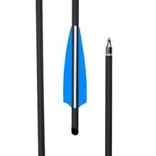 12 Carbon Blend Crossbow Arrows 8.8mm Diameter With Removable Arrowheads - Hunting Arrows - Crossbow Arrows - Blue - View 4