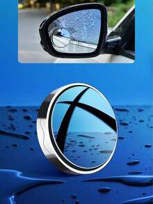 2pcs Car Blind Spot Mirror With Anti Glare Feature And Wide Angle View For 360 Assistance While Reversing, Random Design - Multicolor - View 6