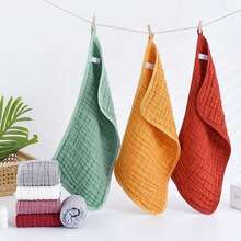 6 piezas de paños para eructar bebés de gasa de seis capas de color aleatorio / paños para escupir recién nacidos / toallas de leche / saliva antidesbordamiento para bebés 25cmx50cm - Cabello mixto multicolor (paquete de 6) - Ver 7