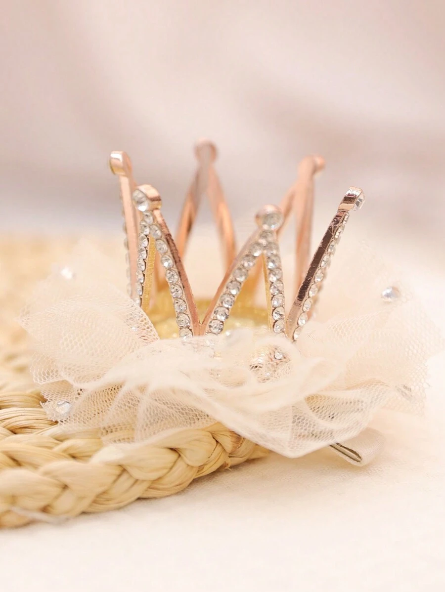 Angel Neitiri 全新韓式女童兒童髮飾生日皇冠髮夾手工頭飾