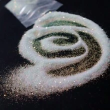 Dofuny 10毫升 0.2毫米 交响乐彩色水钻闪亮亮片全息透明闪粉亮片粉，适用于DIY美甲、美甲饰品工艺装饰，聚酯亮片珠光美甲颜料 - 淺粉色 - 查看 5