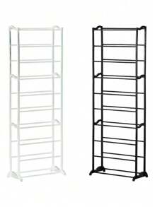 Sapateira Vertical Inox Luxo 20 pares de 10 andores 50x16x140 cm - Preto - Visão 1
