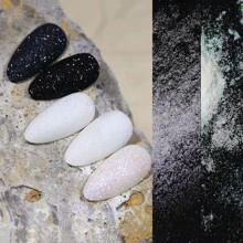 Dofuny 10毫升 0.2毫米 交响乐彩色水钻闪亮亮片全息透明闪粉亮片粉，适用于DIY美甲、美甲饰品工艺装饰，聚酯亮片珠光美甲颜料 - 淺粉色 - 查看 6