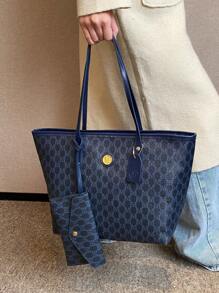 Dedoo 1个高品质手提包，2024新款时尚百搭奢华托特包/单肩包，大容量办公单肩包，适合作为礼物送给女朋友，也适合购物、约会、旅行、休闲、工作等各种场合，吸睛女士工作包 - 彩色 - 查看 3