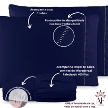 Sheet Sets With Pillowcases - 藏蓝色 - 查看 1