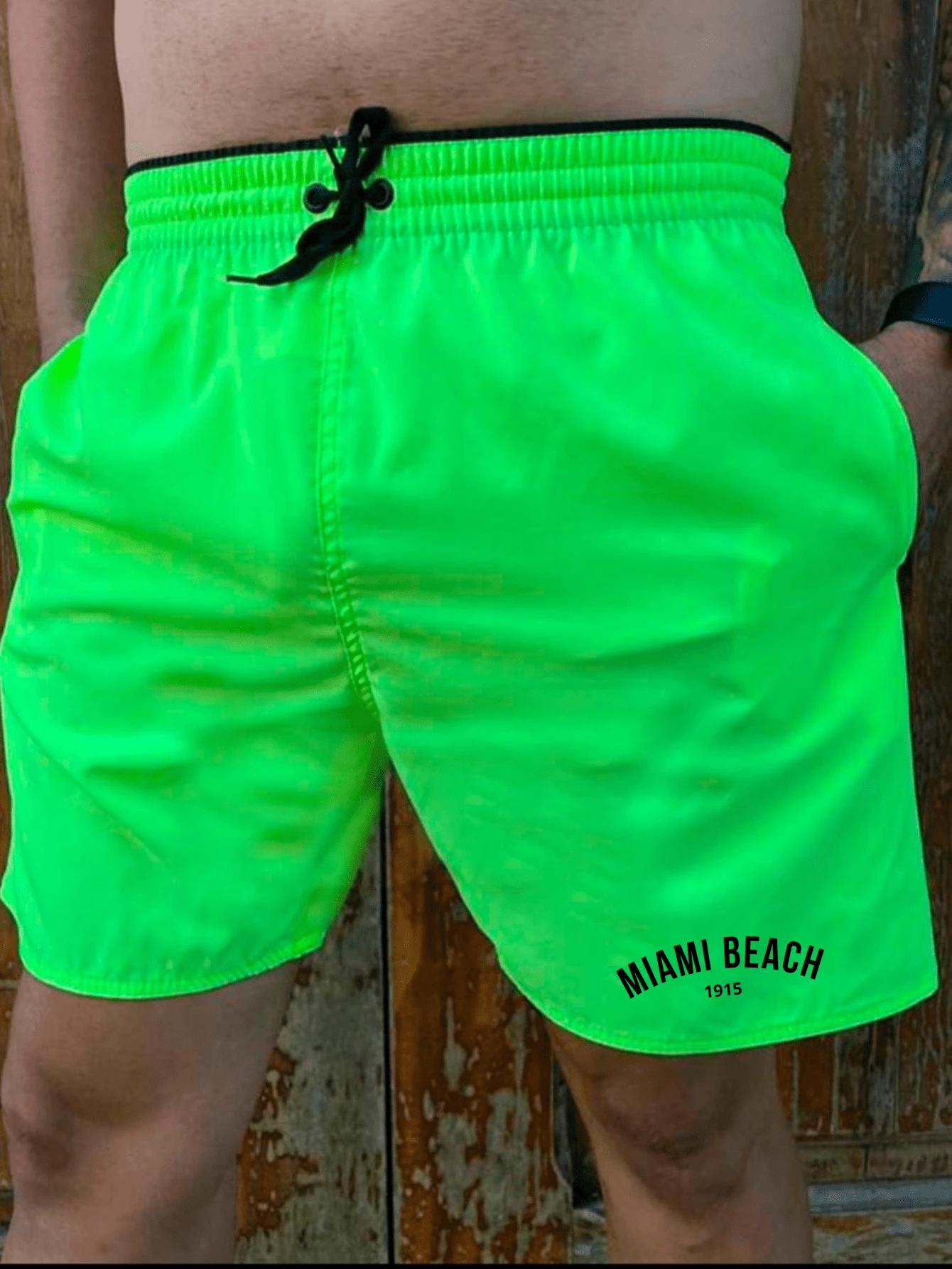 Men Shorts - Màu xanh chanh - Xem 1