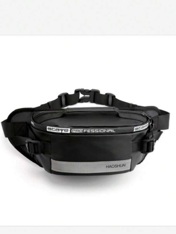 Pochete Masculina Bolsa de Cintura Shoulder Bag Impermeável Motoqueiro Multiuso