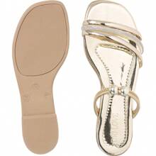 Women Flat Sandals - Vàng - Xem 5