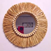 1pc Natural Rattan Vine Woven Flower Wall Art, Indoor Decoration Hanging Ornament,Home Decor ,Room Decor,Wall Decor