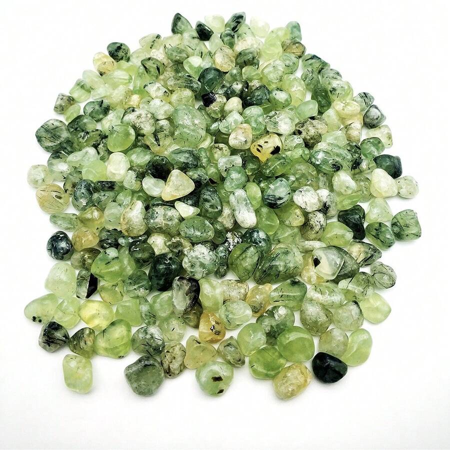 100 克天然不对称绿色橄榄石水晶碎石、消磁磁铁、鱼缸、花瓶、水族箱装饰石 - 綠色 - 查看 1