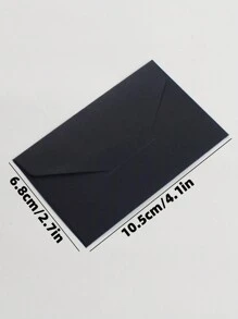 20pcs Mini Paper Envelopes With Self-Closing Fastener Mailing Letter Card Holder Pocket - Black - View 2
