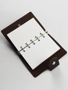 Vintage Planning Notebook With Grid/Dot Paper - Coffee Brown - View 4