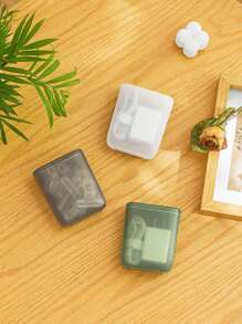 Portable Data Cable Organizer, Travel Earphone Jewelry Coin Storage Box, Drawer Cosmetics Lipstick Storage Box, Dust-Proof Storage Box - Grey - View 5