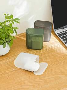 Portable Data Cable Organizer, Travel Earphone Jewelry Coin Storage Box, Drawer Cosmetics Lipstick Storage Box, Dust-Proof Storage Box - Grey - View 4