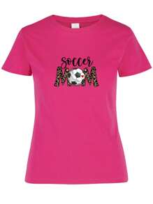 Playera unisex Algodon Love futbol soccer mom animal print deporte madre - HELICONIA - Ver 1