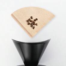 Papel De Filtro De Café Y Cono Y Goteo V60 Y Papel Desechable Para Preparación Manual Del Café Molido - Caqui - Ver 5