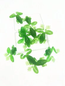 10 قطعة طعوم صيد أسماك ناعمة بشكل ضفدع أخضر، 5 سم/3 جرام، مناسبة لصيد السمك كالقراميط والكارب والشبوط، اكسسوارات الصيد - أخضر - مشاهدة 2