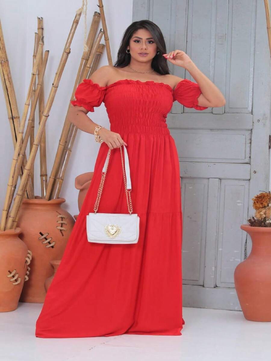 Women Dresses - Red - View 1