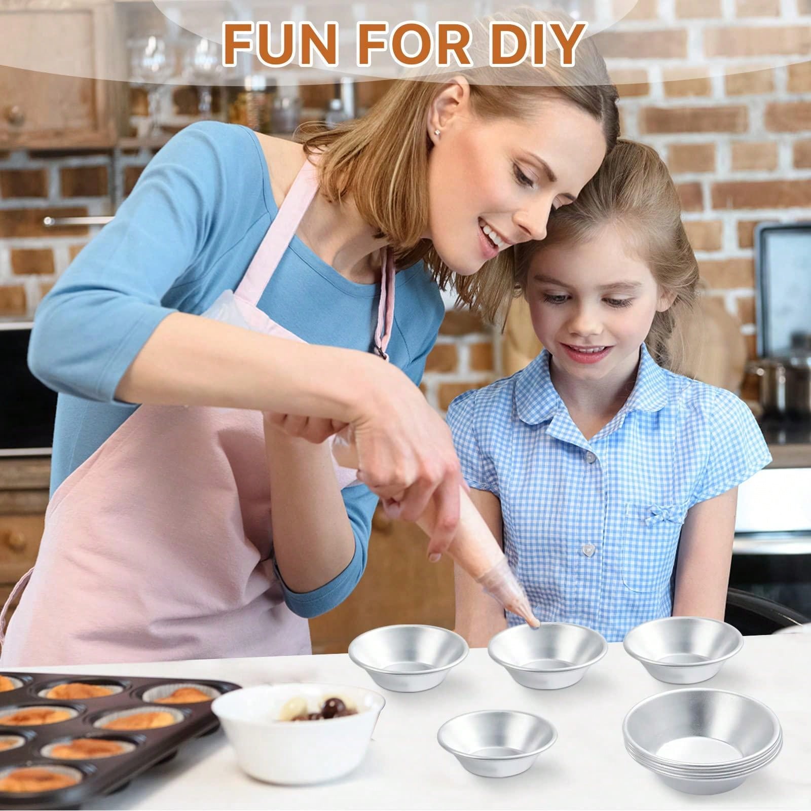 8Piece Egg Tart Mold, Cookie And Dessert Mold, Small Flat Bottomed Pot