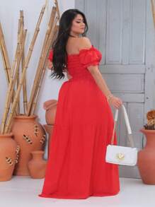 Women Dresses - Red - View 3