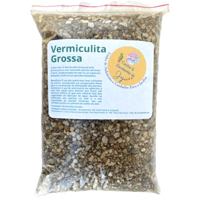 4 Litros Vermiculita Grossa Substrato para Aeração Controle Hidrico