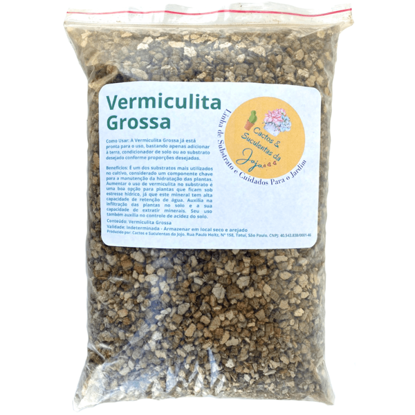 2 Litros Vermiculita Grossa Substrato para Aeração Controle Hidrico