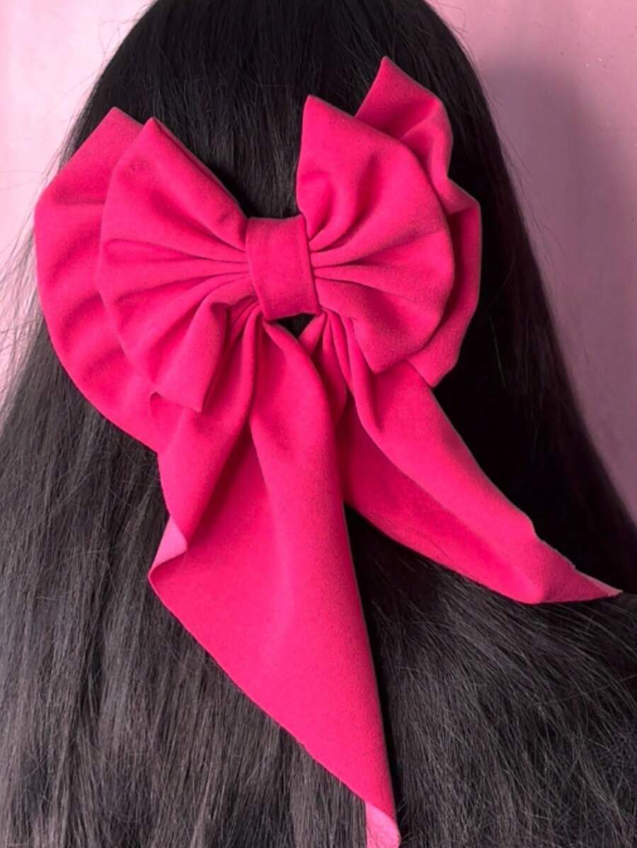 Moño, lazo para cabello coquette mediano - Rosa Fucsia - Ver 1