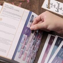 Cunese Pestañas laminadas de la Biblia de Cunese para mujeres y hombres, regalo cristiano con impresión grande de color púrpura y rosa, pestañas para aplicar y leer fácilmente en la Biblia para hacer anotaciones