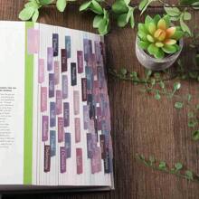 Cunese Pestañas laminadas de la Biblia de Cunese para mujeres y hombres, regalo cristiano con impresión grande de color púrpura y rosa, pestañas para aplicar y leer fácilmente en la Biblia para hacer anotaciones