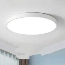 Lámpara de Techo LED Barata Redonda Ultrafina Panel de luz de 29 cm Luces de Techo Minimalistas Modernas Fácil de Instalar - Blanco - Ver 1