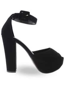 Sandália Meia Pata Salto Alto Grosso Feminina P17 Confortável sapatos feminina elegante