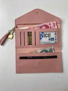 Carteira Longa Multiuso / Carteira Feminina Estilosa / Nécessaire Portátil  CT-06 - Cinza - Visão 2