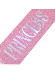 1 件生日派对金洋葱面料无纺布肩带腰带，生日公主女孩腰带，圣诞节