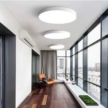 Lámpara de Techo LED Barata Redonda Ultrafina Panel de luz de 29 cm Luces de Techo Minimalistas Modernas Fácil de Instalar - Blanco - Ver 3