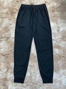 Men Plus Size Pants - 黑色 - 查看 3