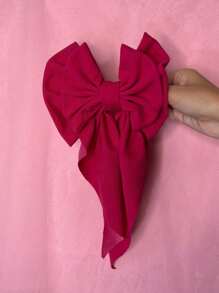 Moño, lazo para cabello coquette mediano - Rosa Fucsia - Ver 2
