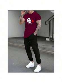 Men T-Shirt Co-Ords - Màu Tím - Xem 1