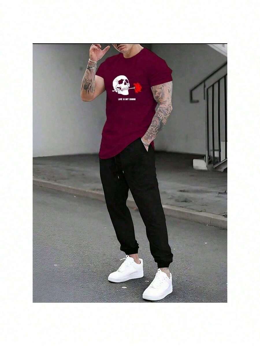 Men T-Shirt Co-Ords - Màu Tím - Xem 1