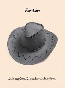1pc Women's Western Cowboy Hat, American Knight Hat, Jazz Hat, Sun Protection Hat For Outdoor Activities, Dancing, And Performances Boho - Multicolor - View 8