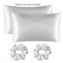 4pcs/Set, Including 2 Hair Ties And 2 Colorful Oxford Fabric Pillowcases, Pillow Core Not Included