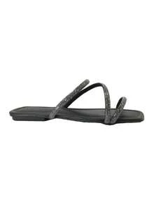 Women Flat Sandals - 黑色 - 查看 3