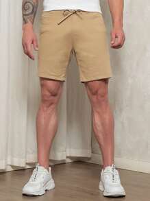 Men Denim Shorts - Màu be - Xem 1