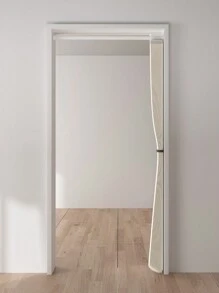 1 件手风琴式褶皱折叠门帘，波浪图案房间隔断装饰，适用于客厅、卧室、玄关、衣柜