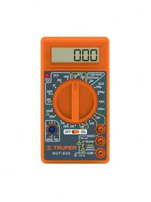 School Digital Multimeter, Truper MUT-830 10400 - Orange - View 1