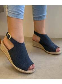 Women Wedges & Flatform - 牛仔布 - 查看 5